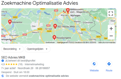 Gevonden worden op Google Maps voor lokale vindbaarheid
